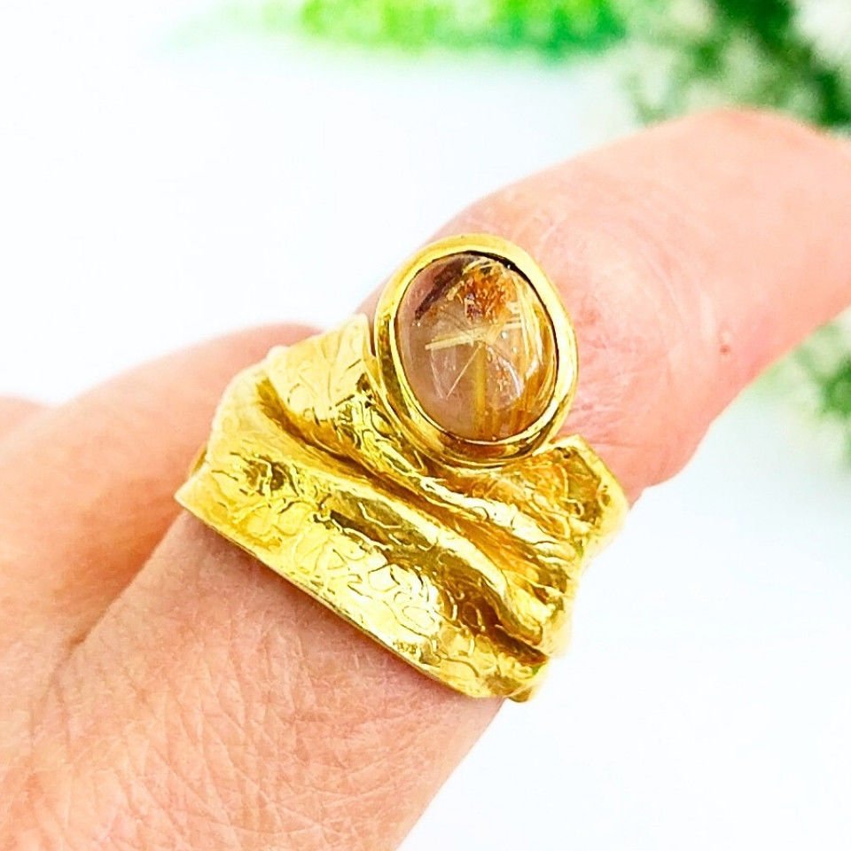Gold Beril Özel Tasarım Yüzük - OTS1081