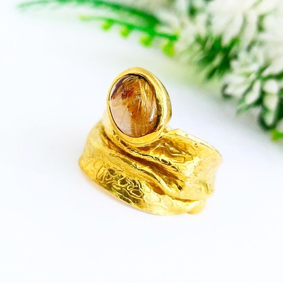 Gold Beril Özel Tasarım Yüzük - OTS1081