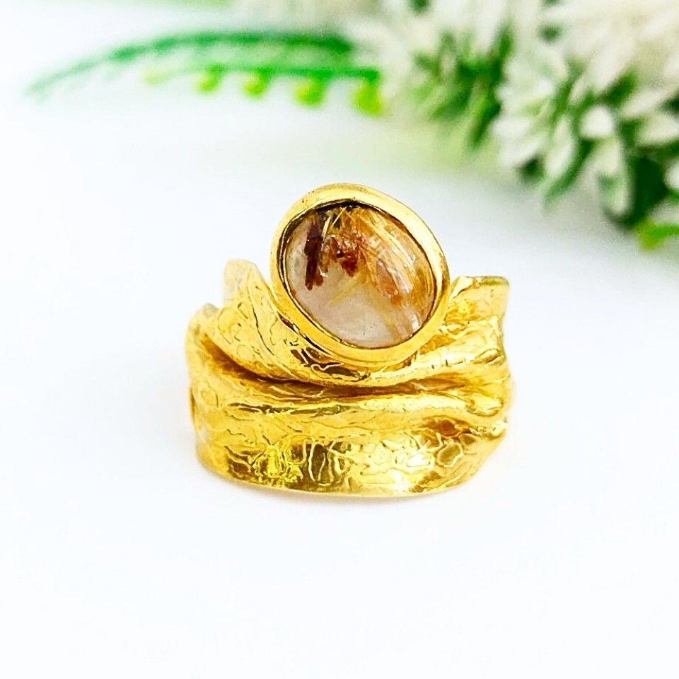 Gold Beril Özel Tasarım Yüzük - OTS1081