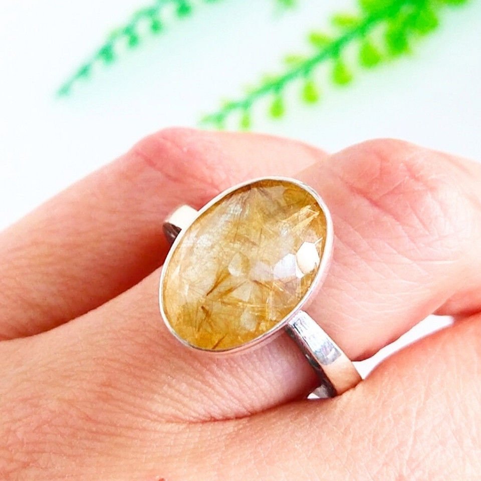 Gold Beryl Special Design Ring - OTS1089
