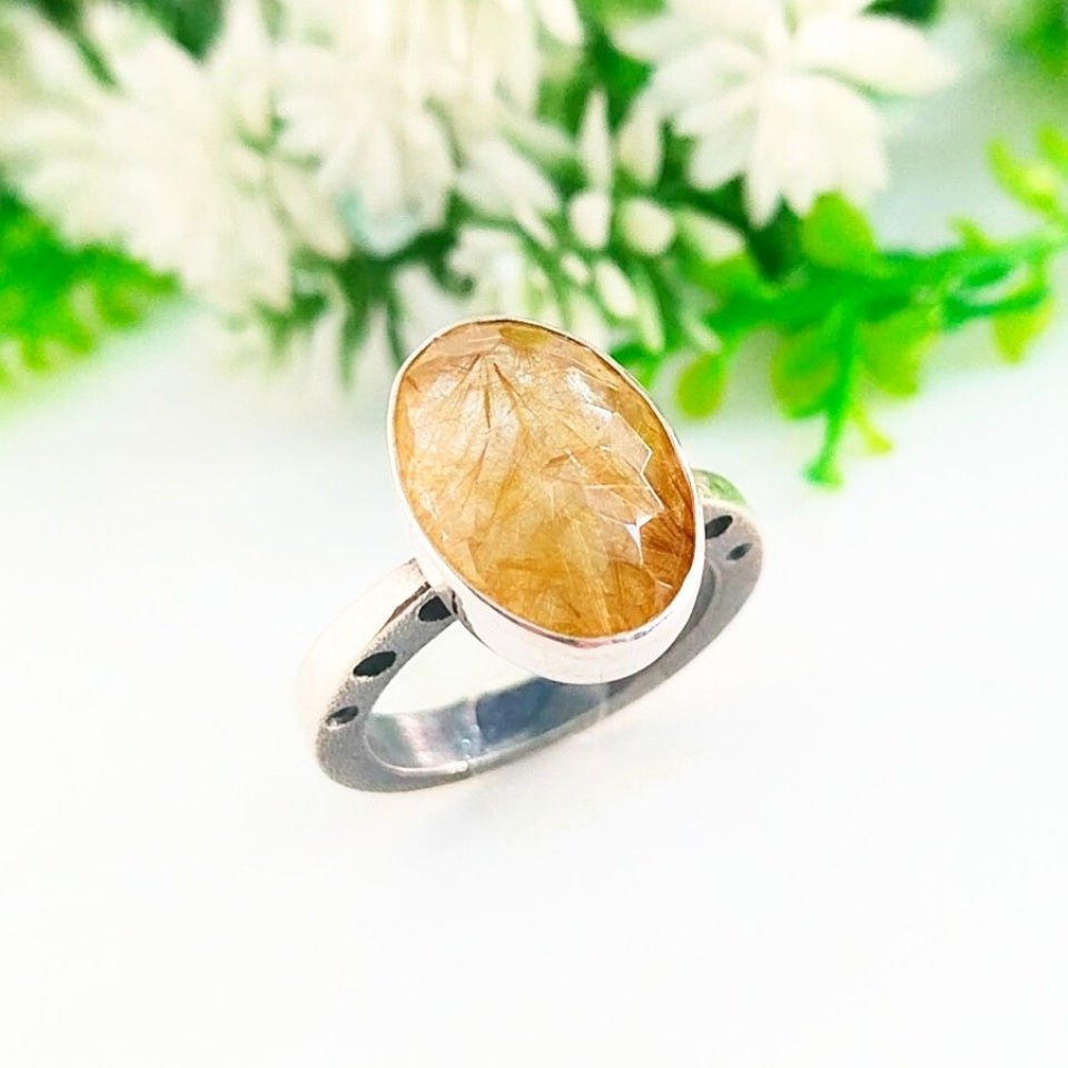 Gold Beryl Special Design Ring - OTS1089