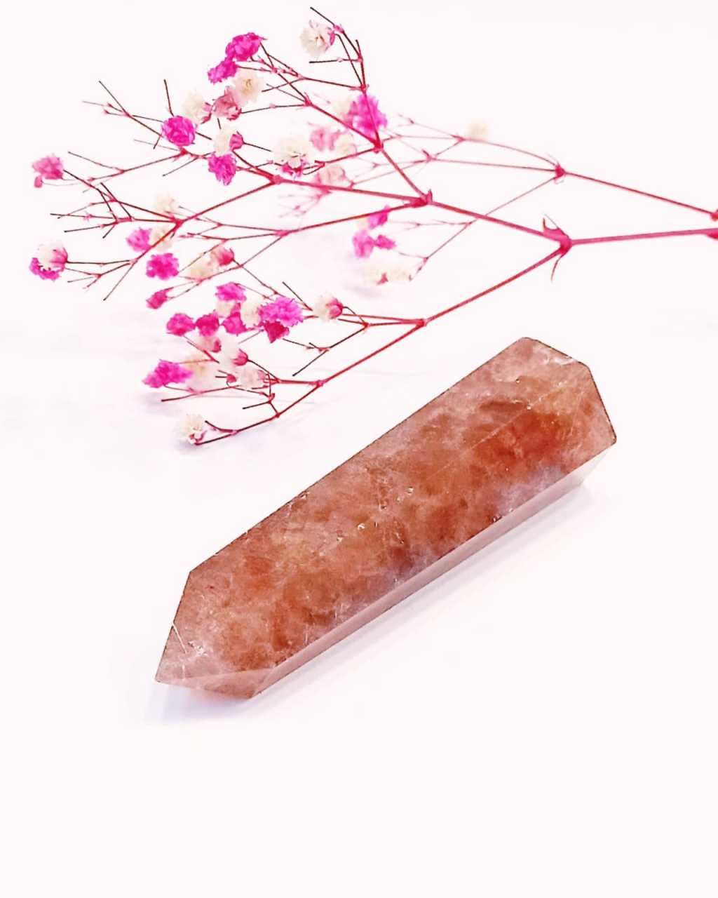 Çilek Kuvars Kule Salon Taşı 9,5 cm