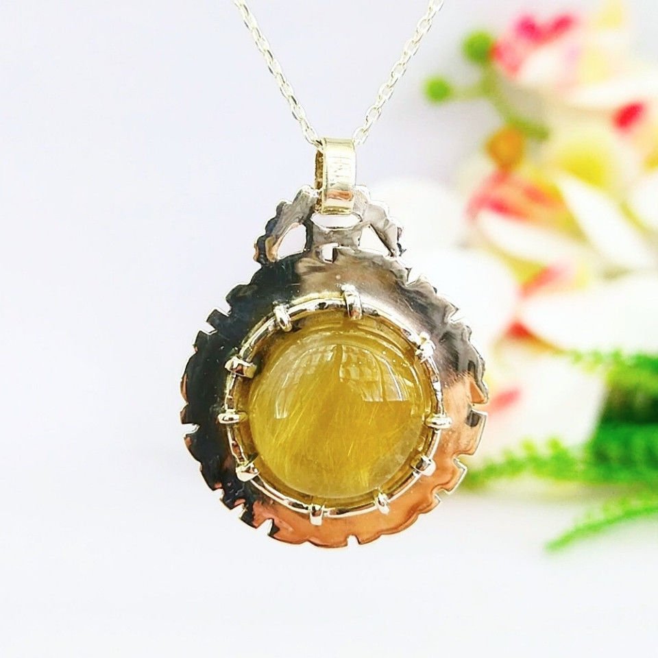 Gold Beryl Special Design Necklace - TSR1270
