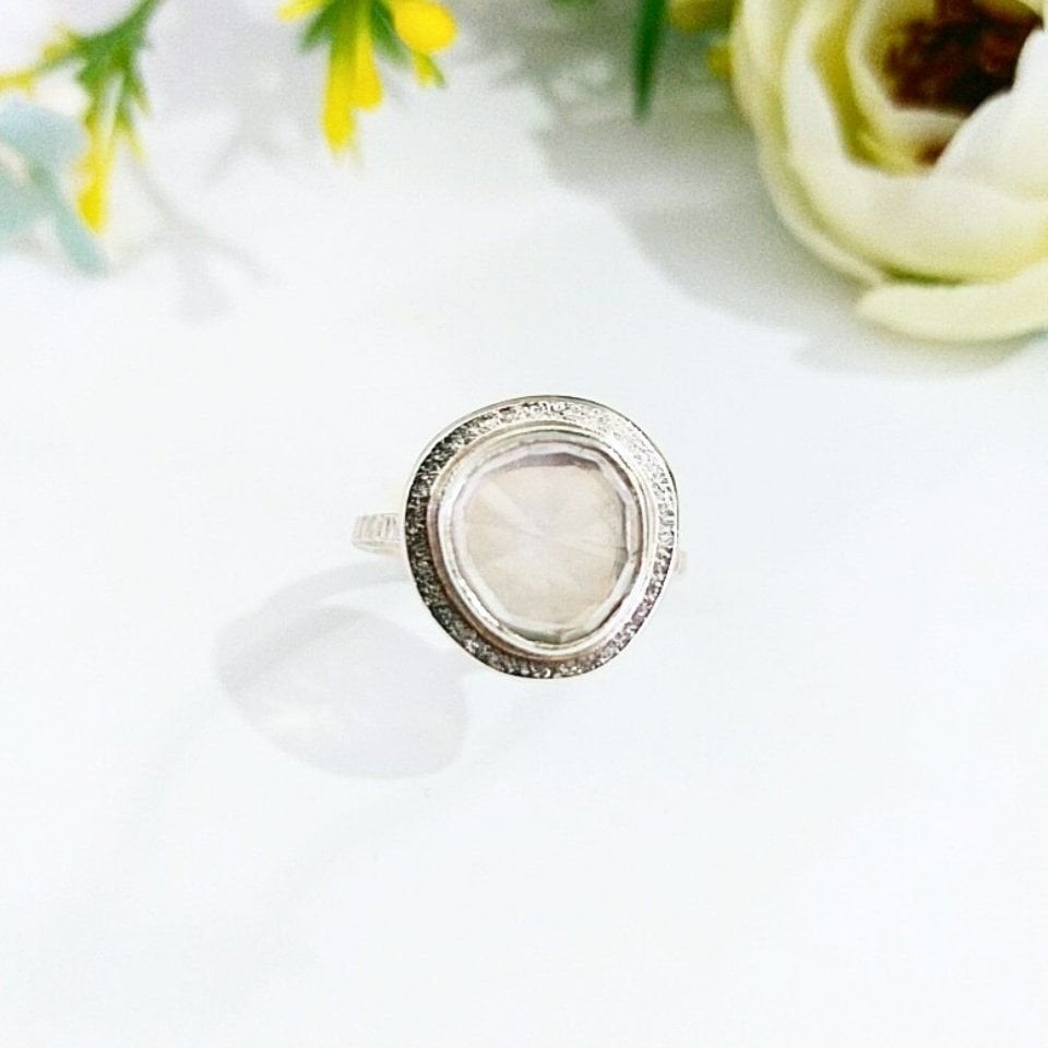 Crystal Quartz Natural Stone Ring