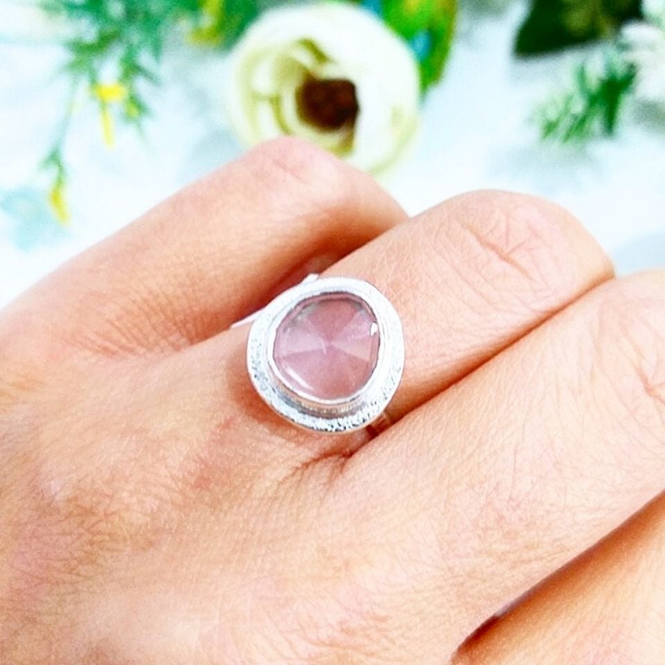 Crystal Quartz Natural Stone Ring