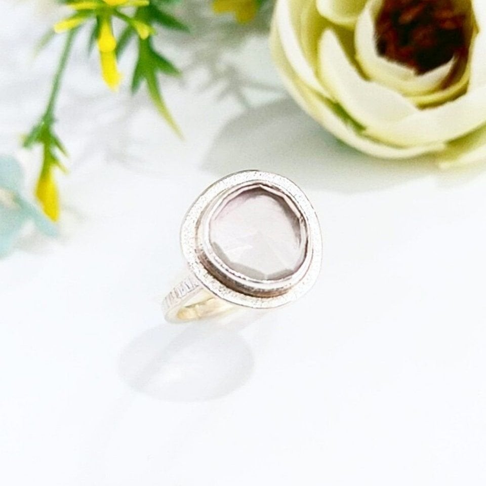 Crystal Quartz Natural Stone Ring