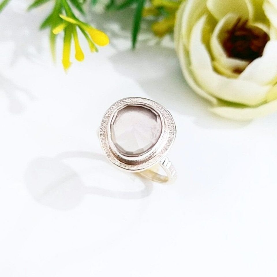 Crystal Quartz Natural Stone Ring