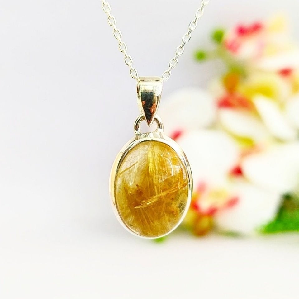 Goldberyll-Halskette mit besonderem Design – TSR1277