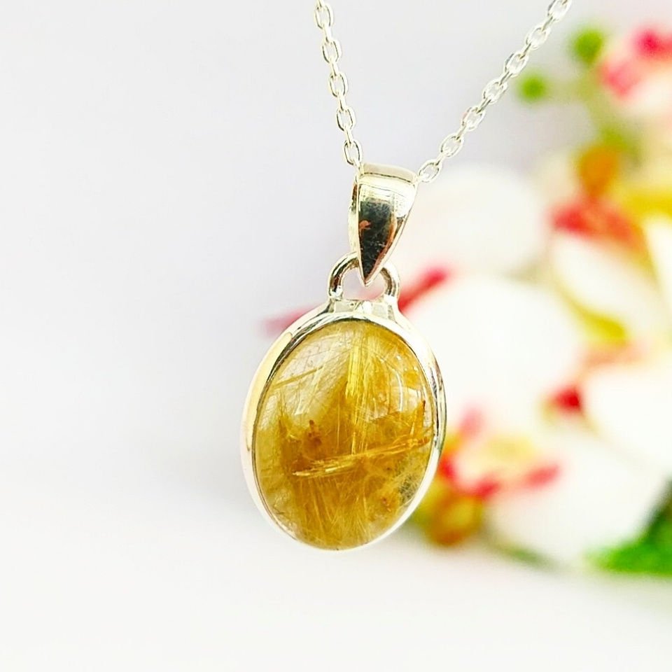 Goldberyll-Halskette mit besonderem Design – TSR1277