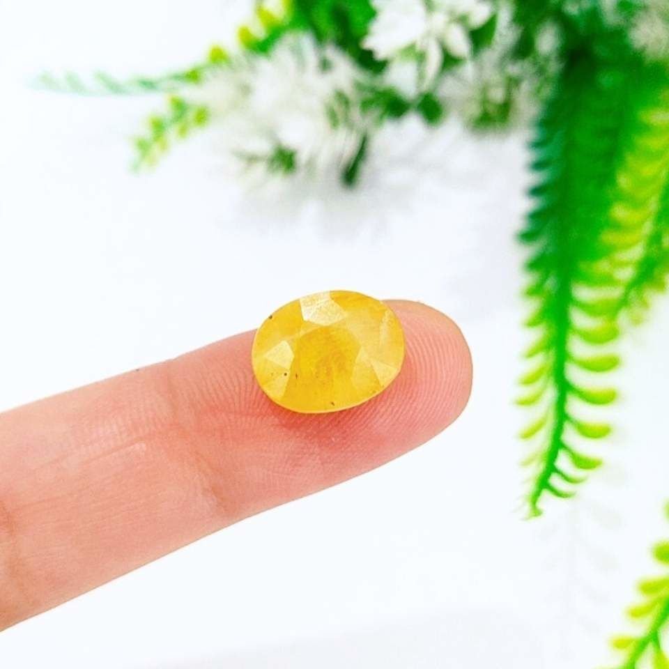 Sarı Safir Kabaşon Taş 7,50 crt