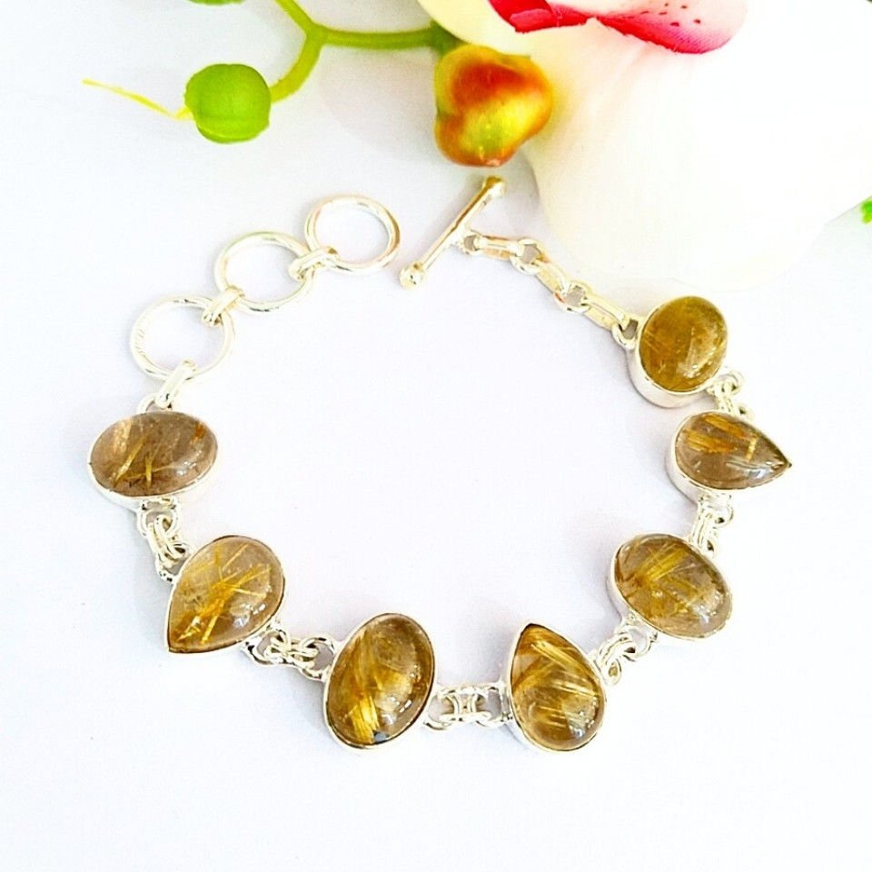 Gold-Beryll-Armband mit speziellem Design – OTB175