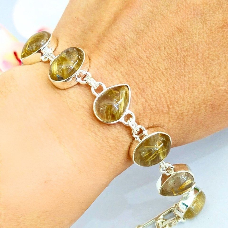 Gold-Beryll-Armband mit speziellem Design – OTB175