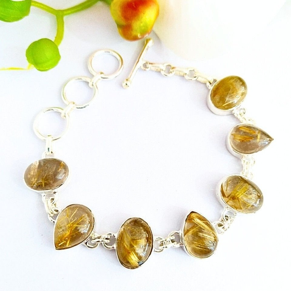 Gold-Beryll-Armband mit speziellem Design – OTB175