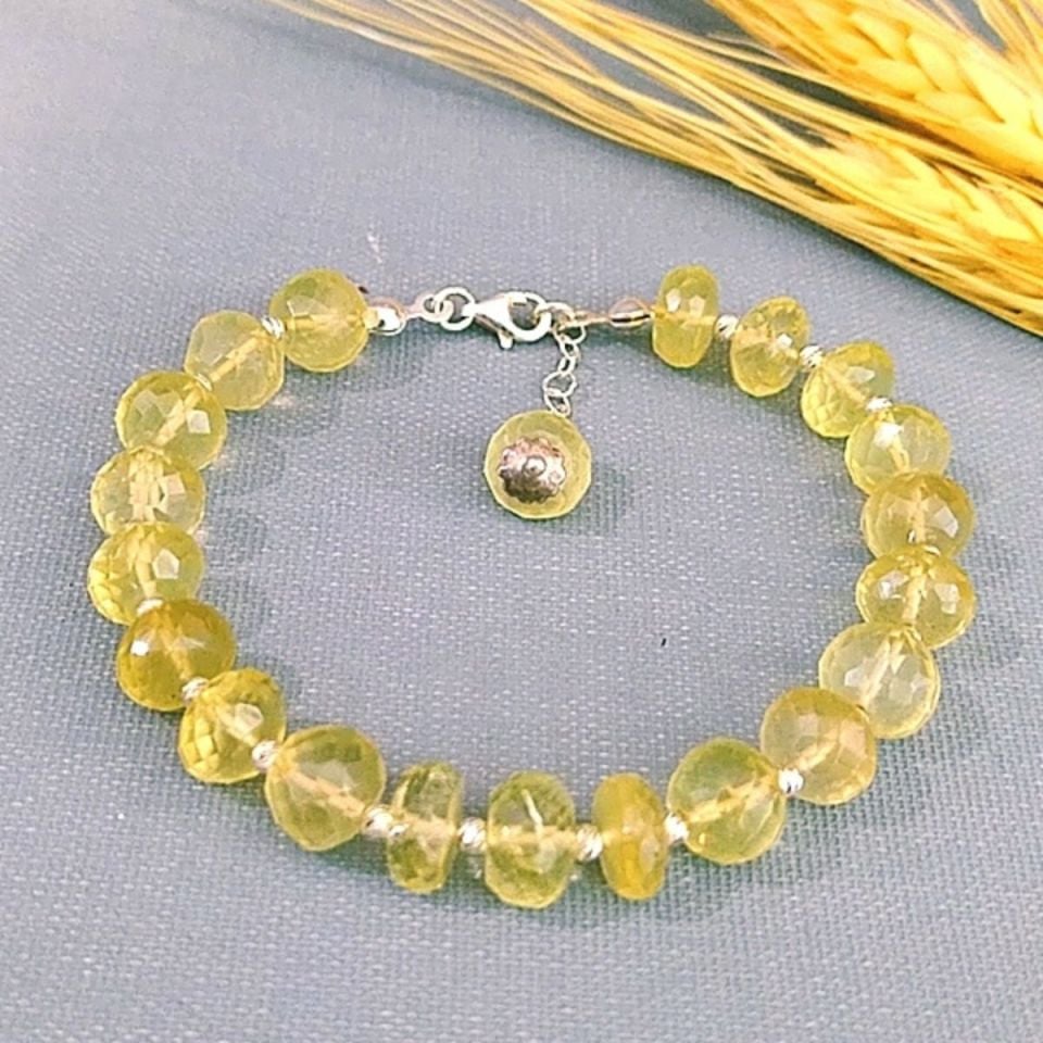 Topaz Taşı Özel Tasarım Bileklik