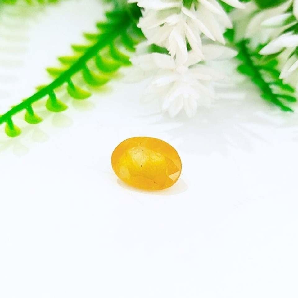 Sarı Safir Kabaşon Taş 5,60 crt
