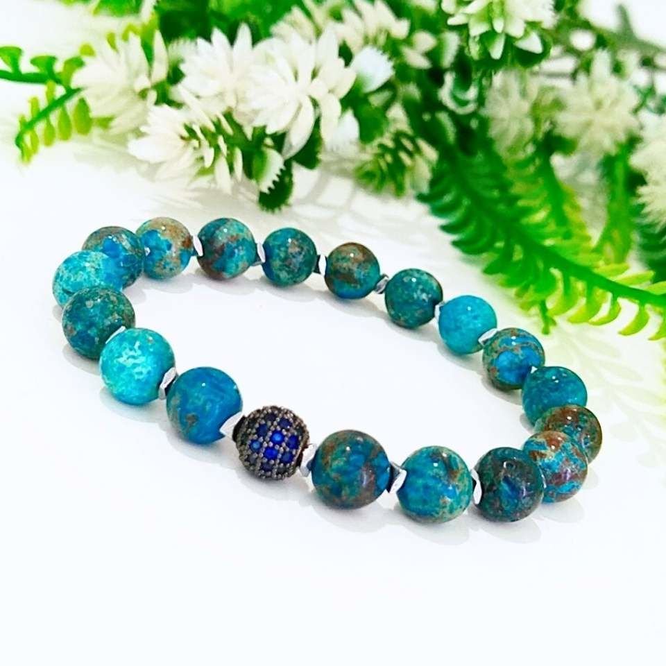Shattuckite Doğal Taş Bileklik 8 mm