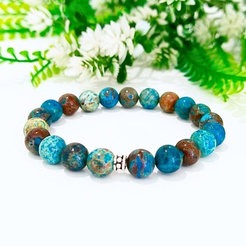 Shattuckite Doğal Taş Bileklik 8 mm