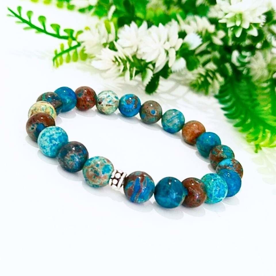 Shattuckite Doğal Taş Bileklik 8 mm