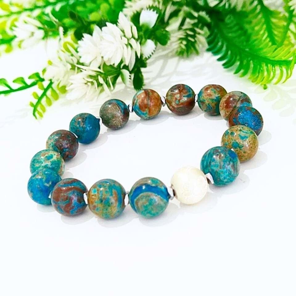 Shattuckite Doğal Taş Bileklik 10 mm