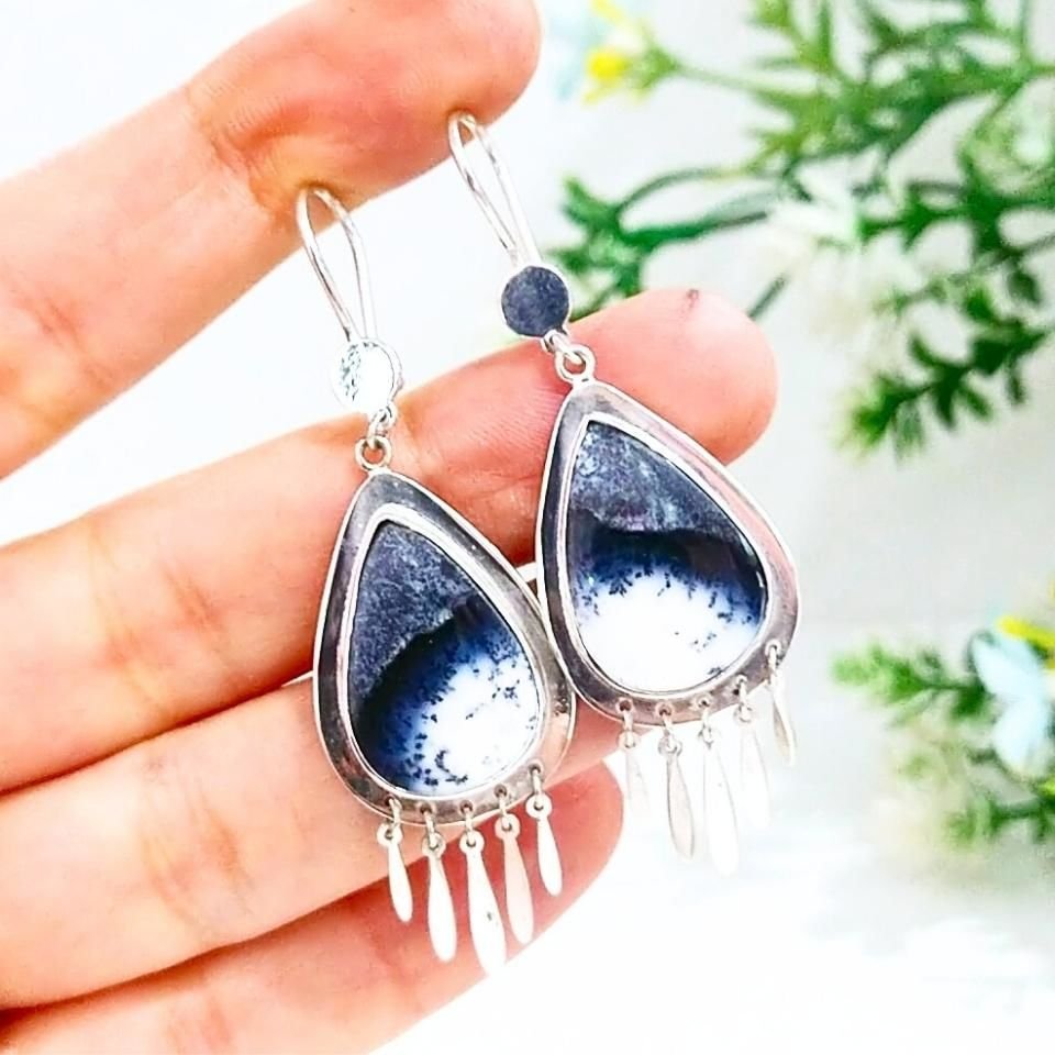Merlinite Stone Special Design Earrings