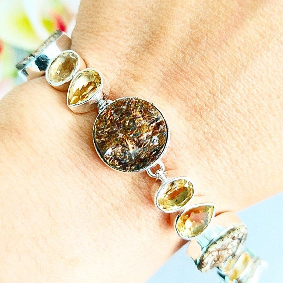 Astrophyllit-Stein-Sonderdesign-Armband - OTB177