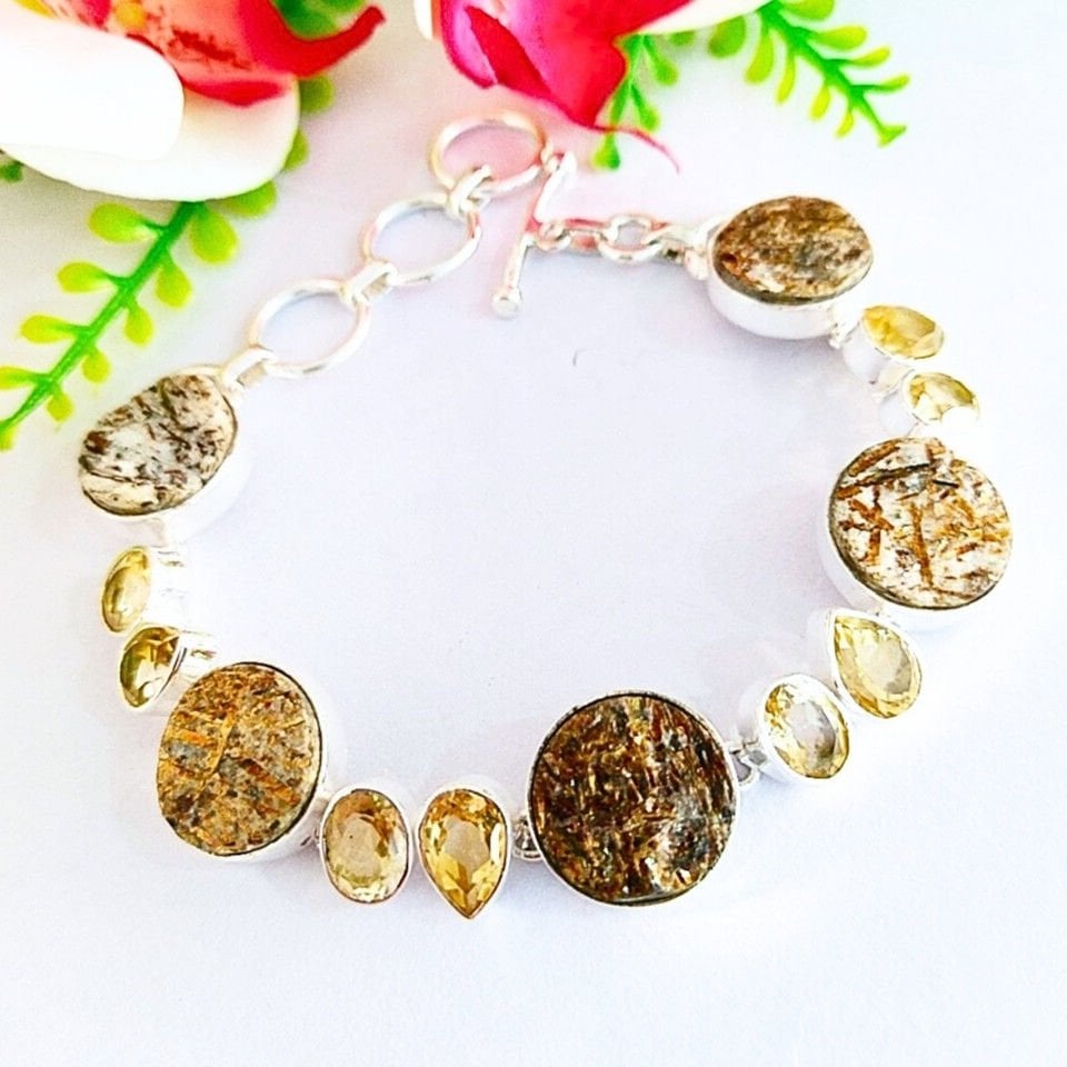 Astrophyllit-Stein-Sonderdesign-Armband - OTB177
