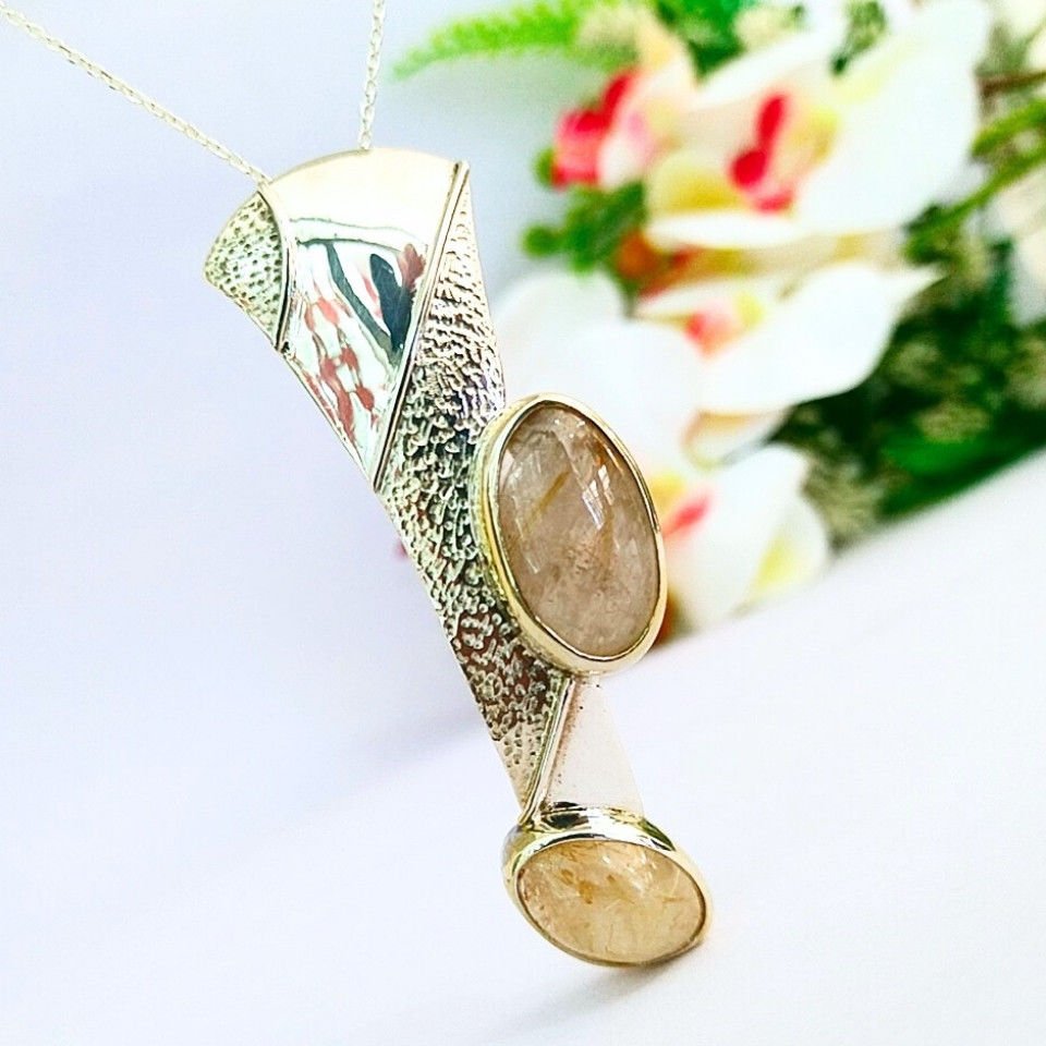 Gold Beril Özel Tasarım Kolye - TSR1296