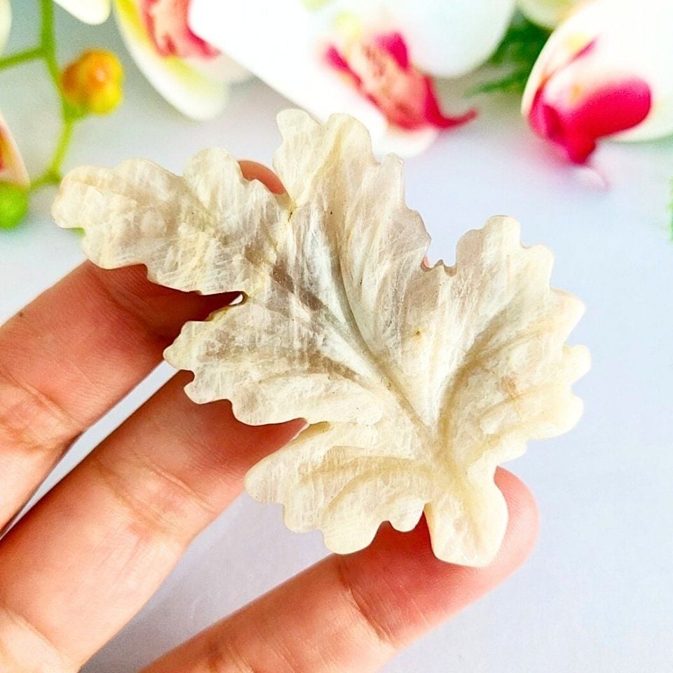 Ay Taşı Oyma (Carving) Doğal Taş Kabaşon - KAB413