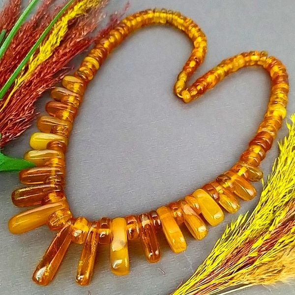 Amber Baltic Drop Necklace