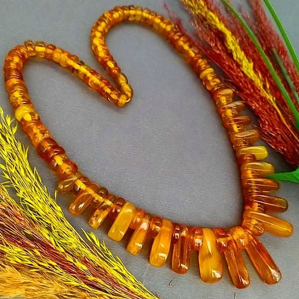 Amber Baltic Drop Necklace