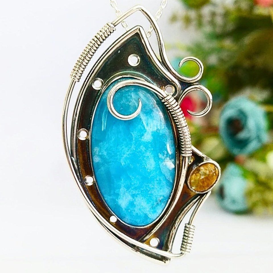 Hemimorfit Taşı Özel Tasarım Kolye – TSR1303