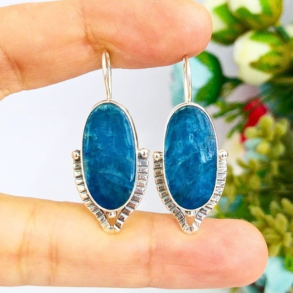 Apatit Taşı Özel Tasarım Küpe – KP947