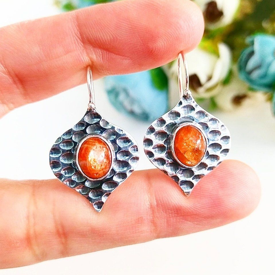 Güneş Taşı Özel Tasarım Küpe – KP949