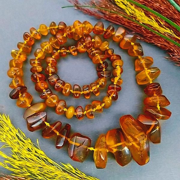 Amber Baltic Drop Necklace