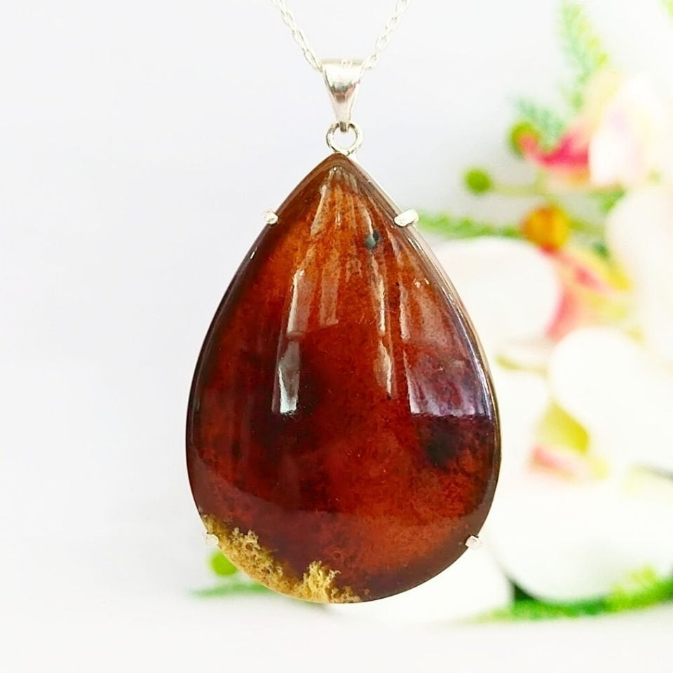 Damla Kehribar Kolye Ucu – KHR505
