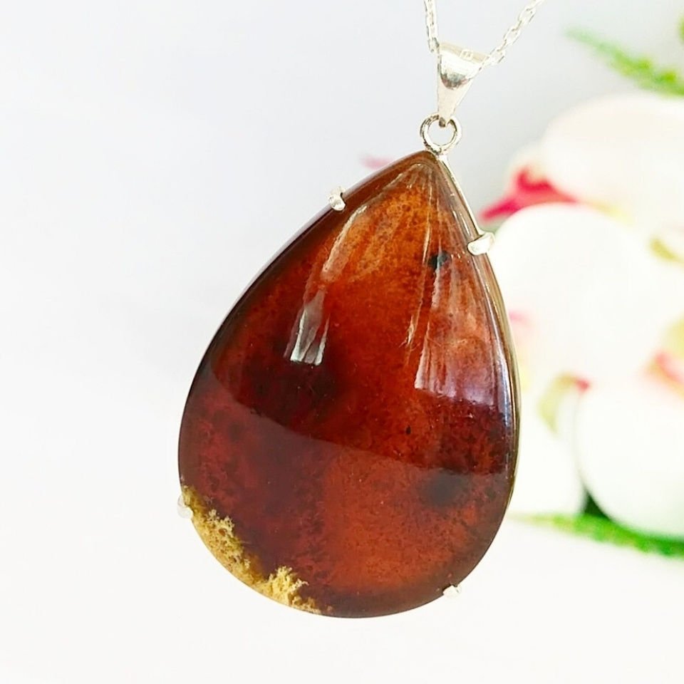 Damla Kehribar Kolye Ucu – KHR505