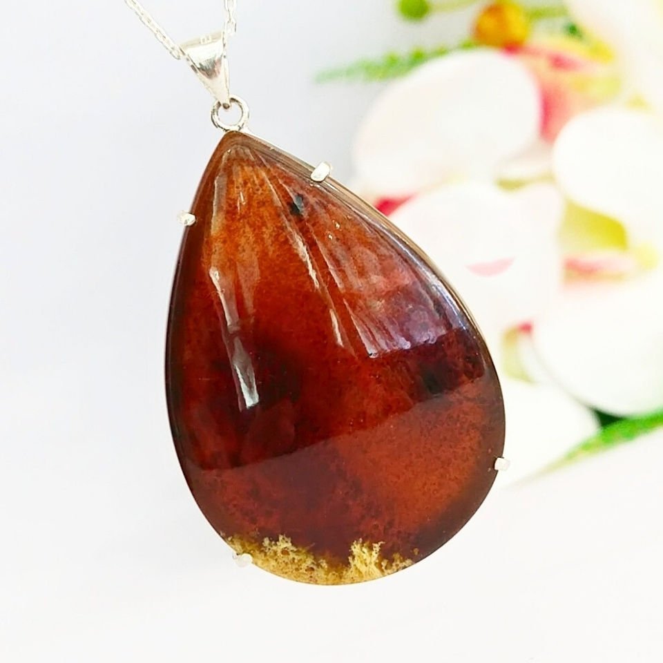 Damla Kehribar Kolye Ucu – KHR505
