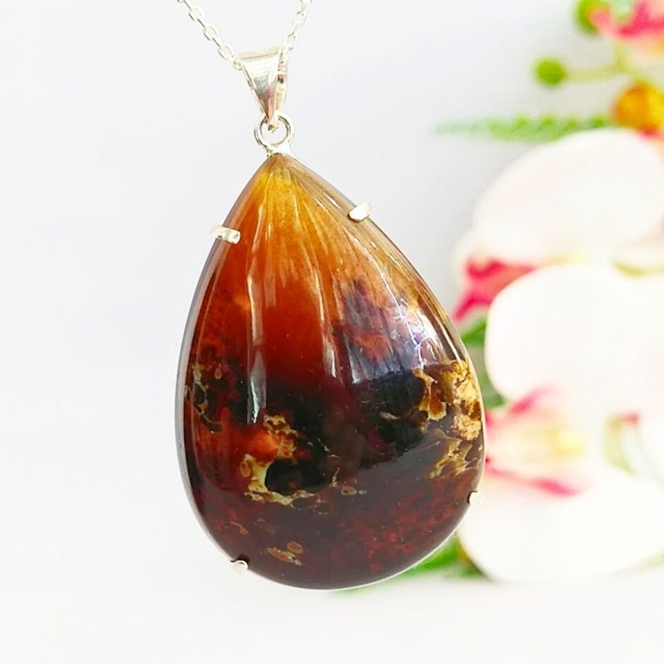 Damla Kehribar Kolye Ucu – KHR506