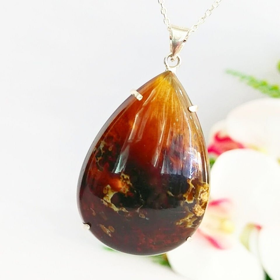 Damla Kehribar Kolye Ucu – KHR506