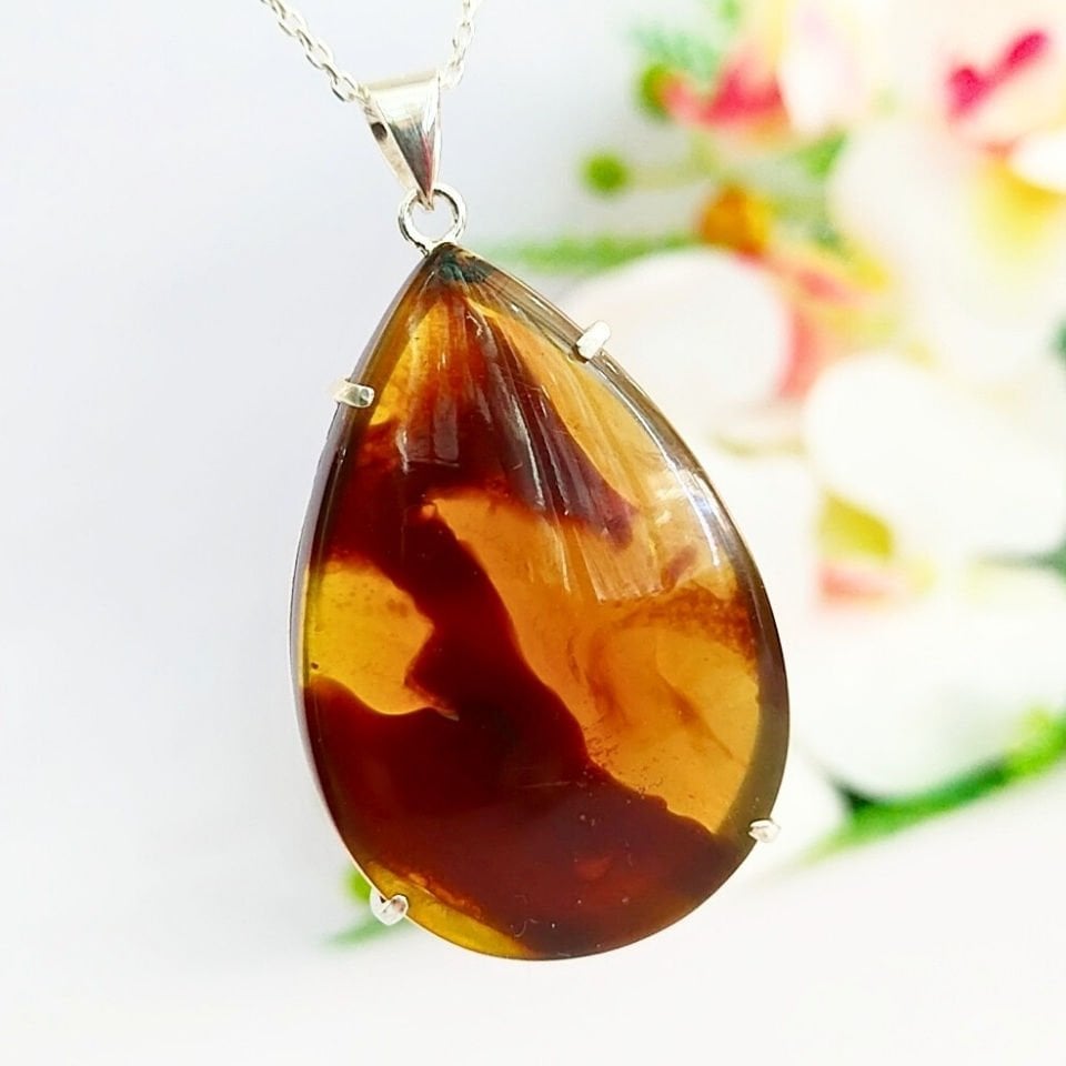 Damla Kehribar Kolye Ucu – KHR507