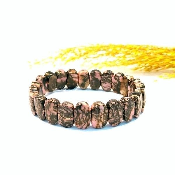 Rodonit Taşı Doğaltaş Rolex Bileklik