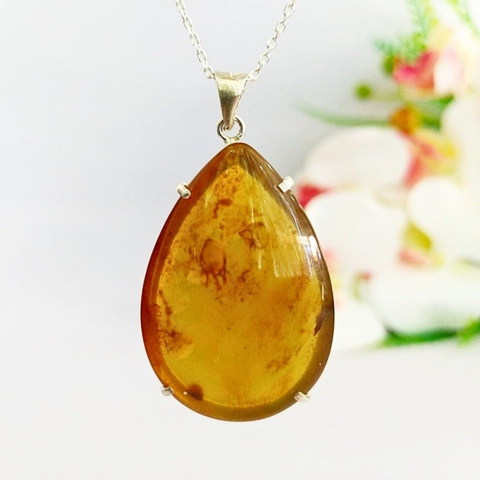 Damla Kehribar Kolye Ucu – KHR521