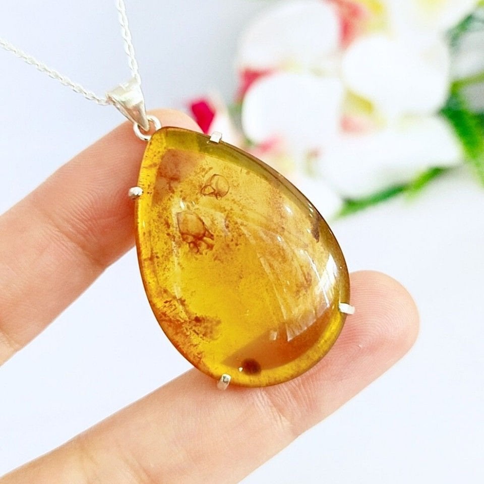 Damla Kehribar Kolye Ucu – KHR521