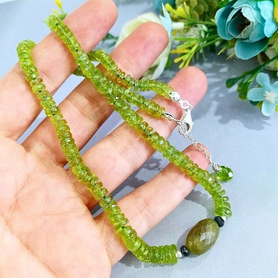 Chrysoberyl and Natural Stone Necklace