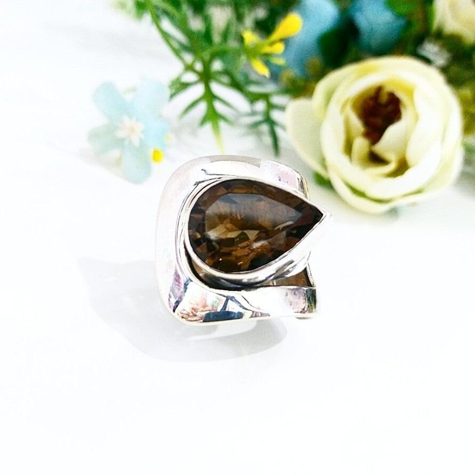 Smoky Topaz Özel Tasarım Yüzük