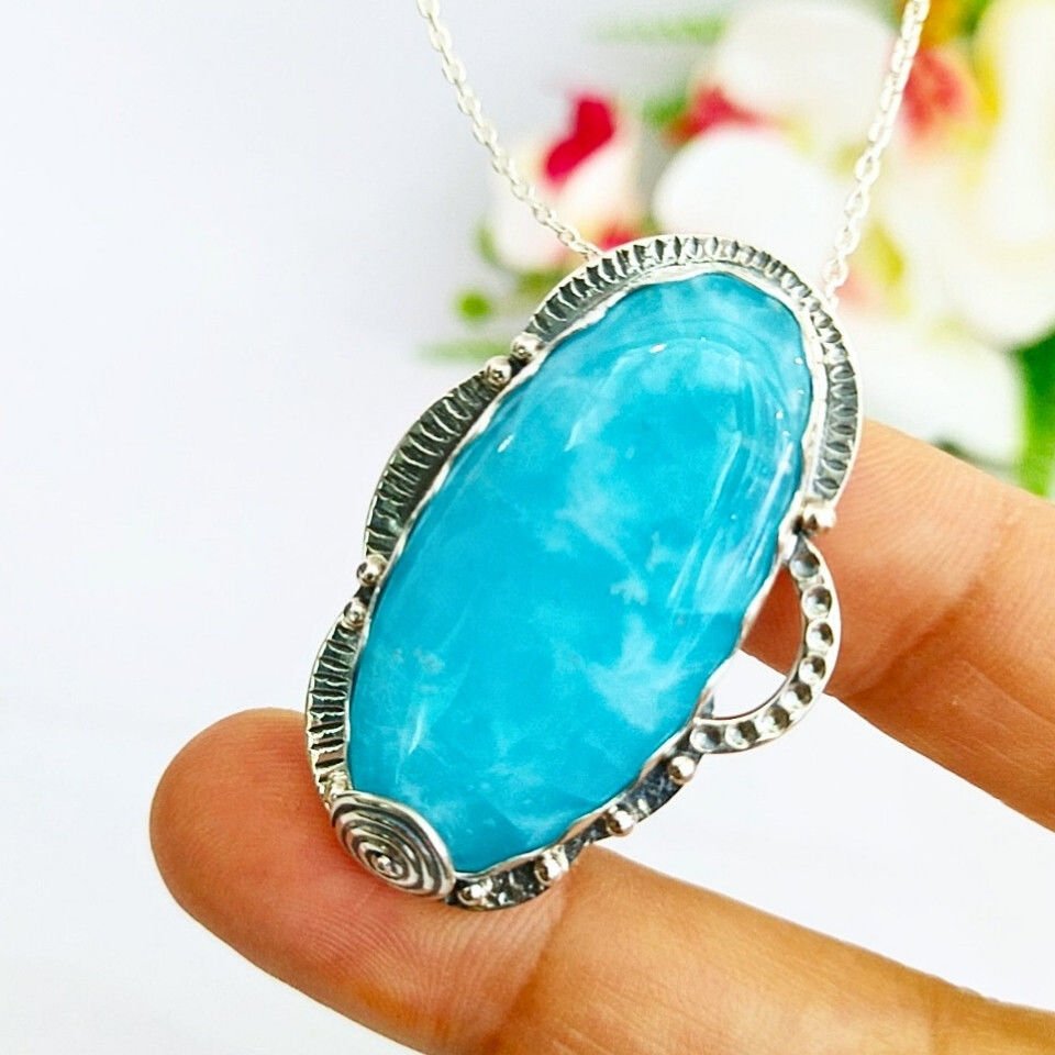 Hemimorfit Taşı Özel Tasarım Kolye – TSR1316