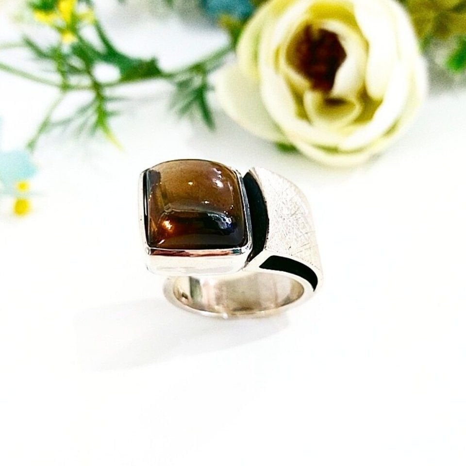 Smoky Topaz Özel Tasarım Yüzük