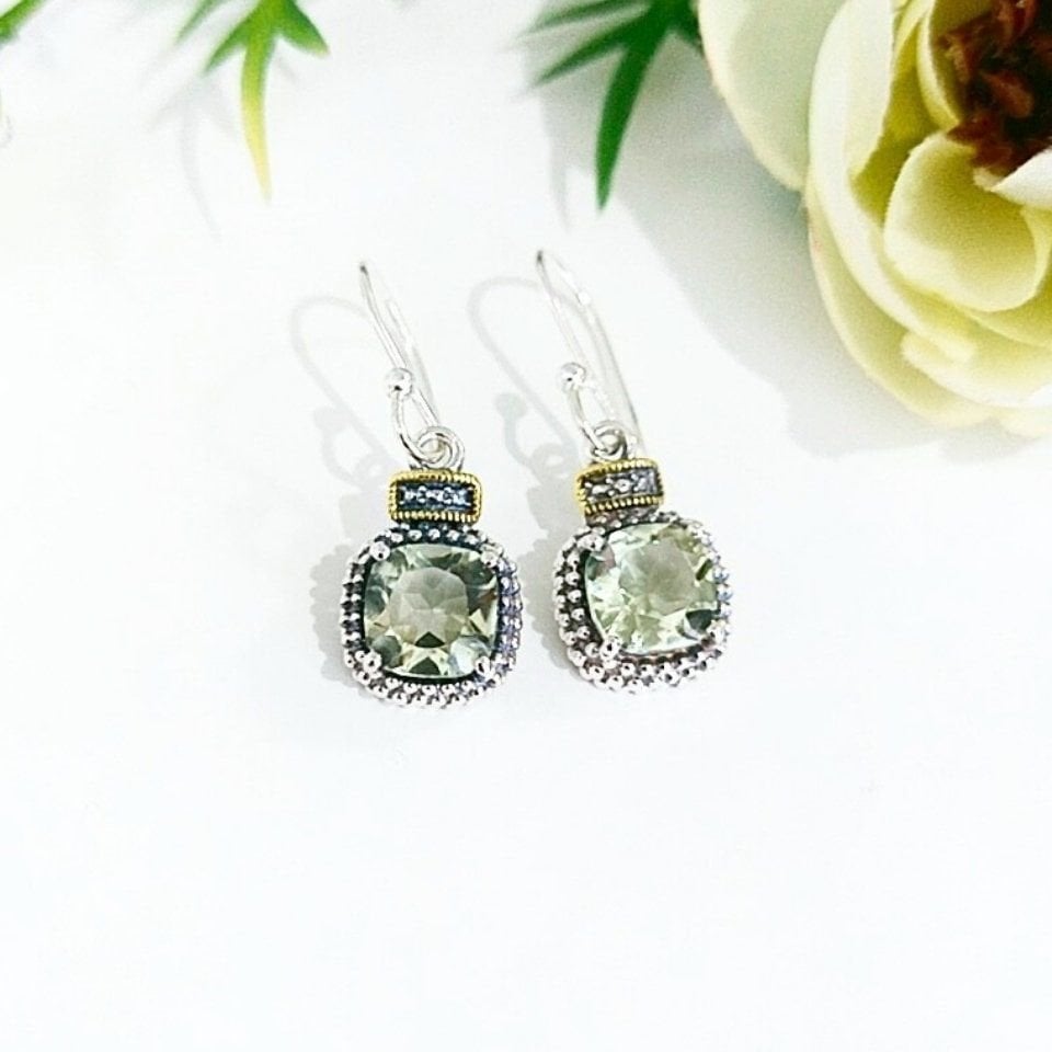 Green Topaz Özel Tasarım Küpe