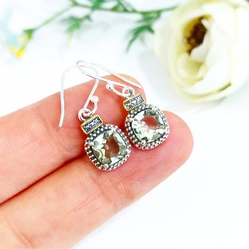 Green Topaz Özel Tasarım Küpe