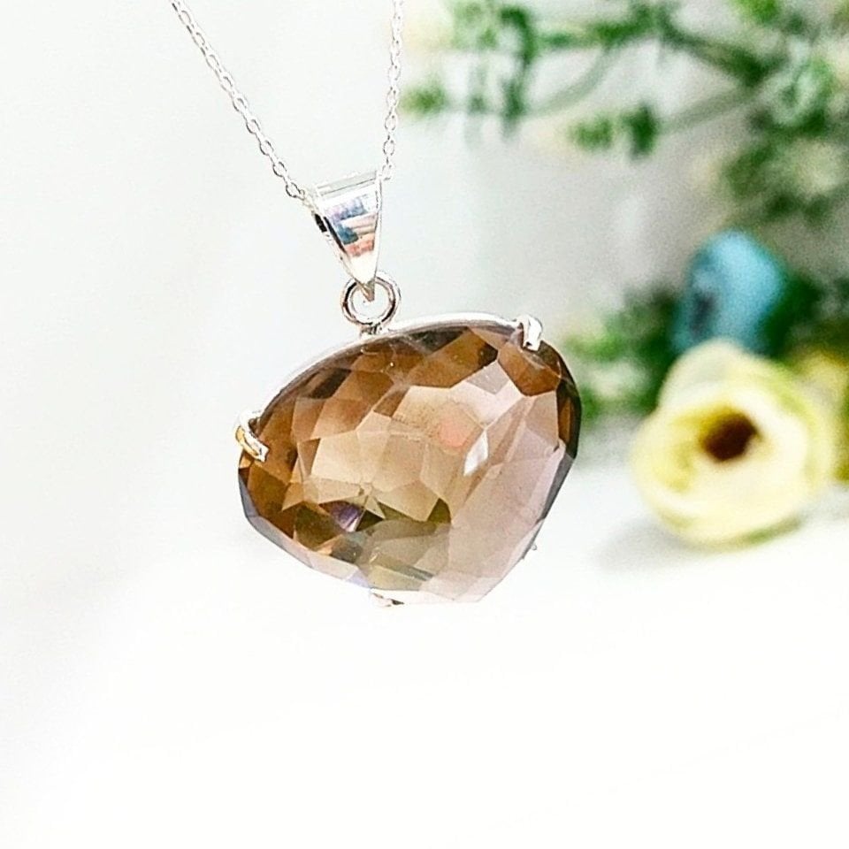 Smoky Topaz Özel Tasarım Kolye
